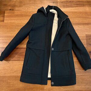 Topshop Wool Women's Forest Green Peacoat